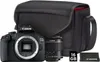 A Canon EOS 2000D camera kit with a lens, bag, and memory card is displayed against a white background. Produktbild-Vorschau