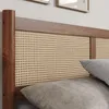 Massivholzbett CEFIRA 140x200 cm mit Rattangeflecht, Produktbild-Vorschau 3