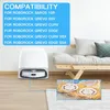 A cleaning robot docking station and mop heads are shown, with a list of compatible robot models. Anteprima dell’immagine prodotto