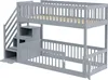 MODFU Dětská postel 90x200 s úložným prostorem, patrová Náhled obrázku produktu 9