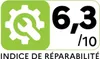 A graphic indicating a repairability score. Produktbild-Vorschau