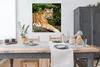 MuchoWow® Poster Tiger - Baum - Blätter 100x100 cm - Produktbild-Vorschau 3