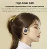 A woman wearing a wireless earbud, with marketing text overlayed. Podgląd zdjęcia produktu