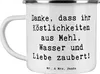 Mr. & Mrs. Panda Emaille Becher Spruch Bäcker-Dank - Weiß - Produktbild-Vorschau 1