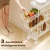 HOMCOM Rollwagen Küchenwagen mit 4 Ebenen Servierwagen mit Produktbild-Vorschau 4