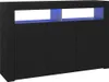 vidaXL Sideboard mit LED-Leuchten Schwarz 115,5x30x75 cm Produktbild-Vorschau 1