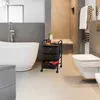 Relaxdays Kúpeľňový vozík na kolieskach, 3 zásuvky, kov a Náhľad obrázku produktu 2