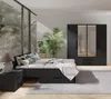 Schlafzimmer Bett mit 160x200 cm Liegefläche, schwarz matt, Produktbild-Vorschau 3