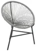 vidaXL Sedia da giardino moon chair in rattan grigio Anteprima dell’immagine prodotto 1
