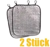 Two silver, insulated seat cushions with black trim and loops are shown against a white background. Yellow text reads "2 Stück" at the bottom right. Produktbild-Vorschau