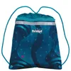 A teal drawstring backpack with a star and wave pattern. Voir les images du produit