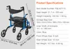 SucceBuy 2 v 1 - kolečkové křeslo a transportní židle pro Náhled obrázku produktu 7