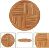 The Living Store Tischplatte Massivholz Teak Rund 2,5 cm 80 Produktbild-Vorschau 6