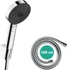 HANSGROHE Pulsify Chrom-Brausekopf mit 3 Düsen, Schlauch Produktbild-Vorschau 3