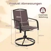 COSTWAY 2er Set Gartenstühle 360° drehbar, Terrassenstühle Produktbild-Vorschau 6