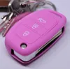 Auto Schlüssel Hülle Silikon Schutz Cover Rosa kompatibel Produktbild-Vorschau 1
