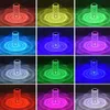 A collage of 12 images showing a crystal table lamp in different colors. Produktbild-Vorschau