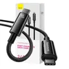 A black USB-C to USB-C charging and data cable with a digital display showing '240W' is shown in front of its packaging. Náhľad obrázku produktu