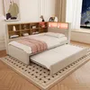 Denní postel Merax 90×200 s výsuvným lůžkem a LED světly, Náhled obrázku produktu 4