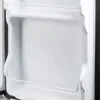 Interior view of an open refrigerator door, showing shelves. Voir les images du produit