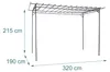 Pergola Relaxdays, métal, H x L x P : 215 x 320 x 190 cm, Voir les images du produit 4