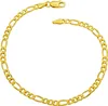 Figaro Armband 925 Sterling Silber vergoldet 3,5mm breit Produktbild-Vorschau 1