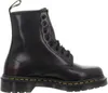 A single red Dr. Martens boot is shown against a white background. Produktbild-Vorschau
