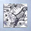 Wanduhr Echt-Glas-Küchenuhr Tropische Papageien Quarz 30x30 Produktbild-Vorschau 1