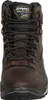 A front view of a brown hiking boot. Produktbild-Vorschau
