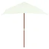 Parasol avec mât en bois 150 x 200 cm Sable Voir les images du produit 19
