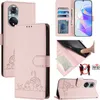 Leder Hülle für Huawei Nova 9 Pro/Honor 50 Pro Süße Katze Produktbild-Vorschau 1