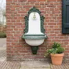Wandbrunnen Gusseisen grün weiß lackiert mit Messinghahn, Produktbild-Vorschau 1