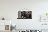 MuchoWow® Textilposter Pferde - Nebel - Landschaft 120x60 Produktbild-Vorschau 2