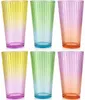6 Trinkgläser Bunt Gläser Set Wassergläser Wasserglas Produktbild-Vorschau 1