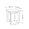 A line drawing of a nightstand with dimensions indicated. Produktbild-Vorschau