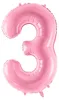 Pallone numerico grande rosa pastello 86 cm Anteprima dell’immagine prodotto 7