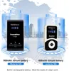 Two Retekess devices, a transmitter and a receiver, are displayed against a stylized background of buildings and large battery icons. Náhled obrázku produktu