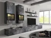 A modern living room with a wall-mounted entertainment unit and fireplace. Náhled obrázku produktu