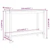 vidaXL Konsolentisch Weiß 110x40x80 cm Massivholz Kiefer Produktbild-Vorschau 9