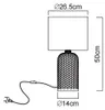 Globo Lighting Tischleuchte Glas champagnerfarben, Textil Produktbild-Vorschau 11