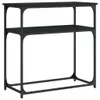vidaXL Konzolový stůl černý 75x35,5x75 cm Dřevěný materiál Náhled obrázku produktu 1