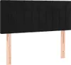 Testiera nera 80x5x78/88 cm in velluto Anteprima dell’immagine prodotto 1