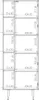 Technical drawing of a cabinet with dimensions. Produktbild-Vorschau