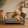 UNUS Hundekorb Hundebett zum selber aufbauen grau washed Produktbild-Vorschau 4