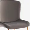 Chaise tissu design salle à manger avec pieds dorés Virin - Voir les images du produit 11