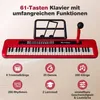 61-Key Kids Piano Keyboard with Adjustable Stand, Mic Anteprima dell’immagine prodotto 3