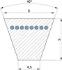Keilriemen 8 x 1120 Li Klassischer Keilriemen DIN 2215 Produktbild-Vorschau 2
