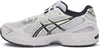A side view of a white and black Asics athletic shoe. Produktbild-Vorschau