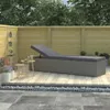 vidaXL Chaise longue avec support Poly rotin gris Voir les images du produit 15