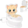 A children's potty training toilet shaped like a cat. Produktbild-Vorschau